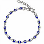 Evil Eye Beaded Charm Bracelet - Bleu Amiees