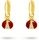 Lucky Ladybug Gold Huggie Earrings Amiees