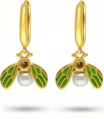 Golden Bee Huggie Earrings Amiees