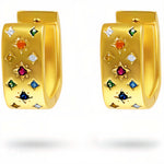 Boxy Celestial Rainbow Huggie Earrings – Gold Vermeil Amiees