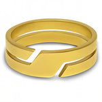 Minimal Slash Ring – Men’s Stainless Steel Band in Gold, Black & Silver Amiees