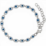 Evil Eye Beaded Charm Bracelet - Blanc Amiees
