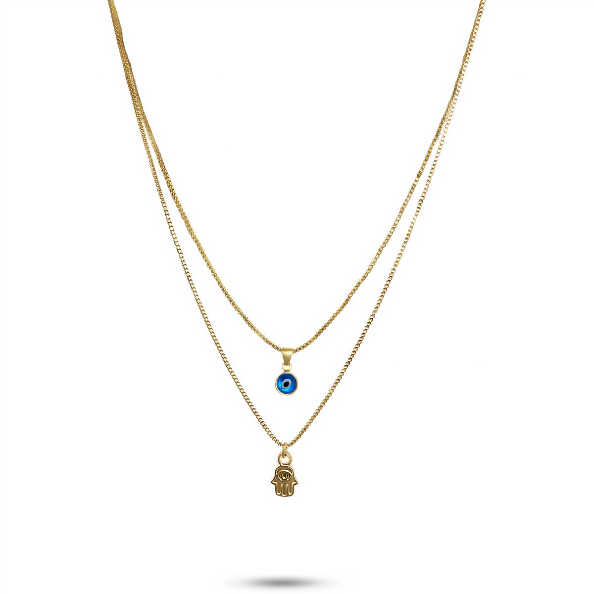 Evil Eye & Hamsa Necklace Set Amiees