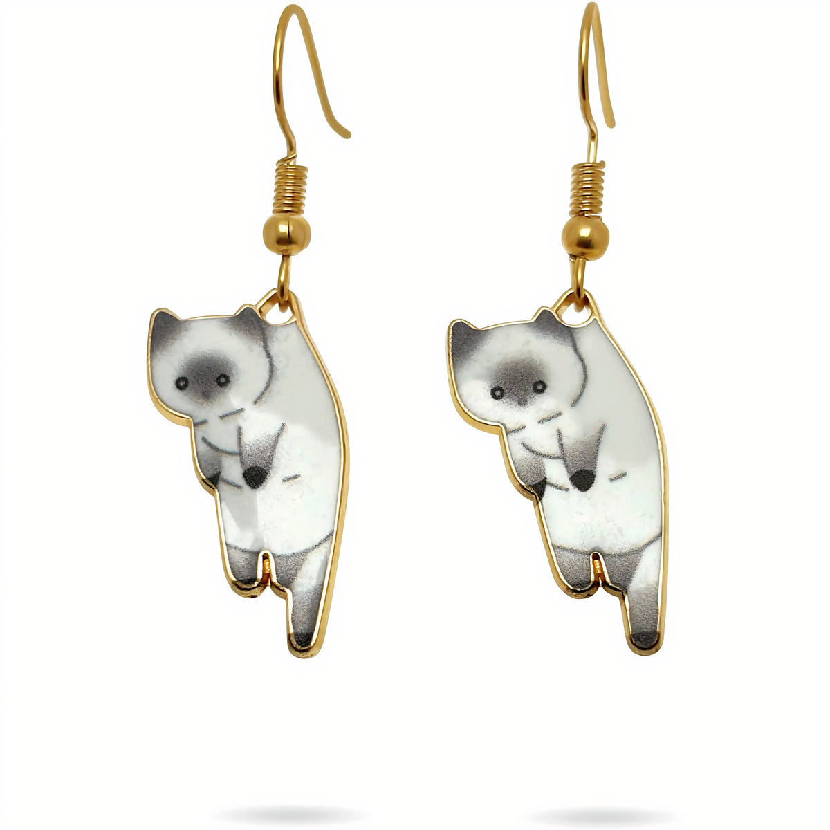 Dangling Cat Earrings Amiees