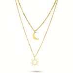 Sun and Moon Layered Necklace | Celestial Jewelry Amiees