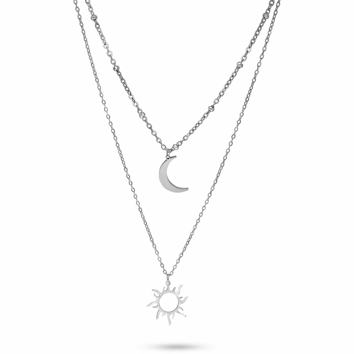 Sun and Moon Layered Necklace | Celestial Jewelry Amiees