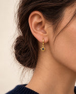Celestial Gold Huggie Earrings – Moon & Star Duo
