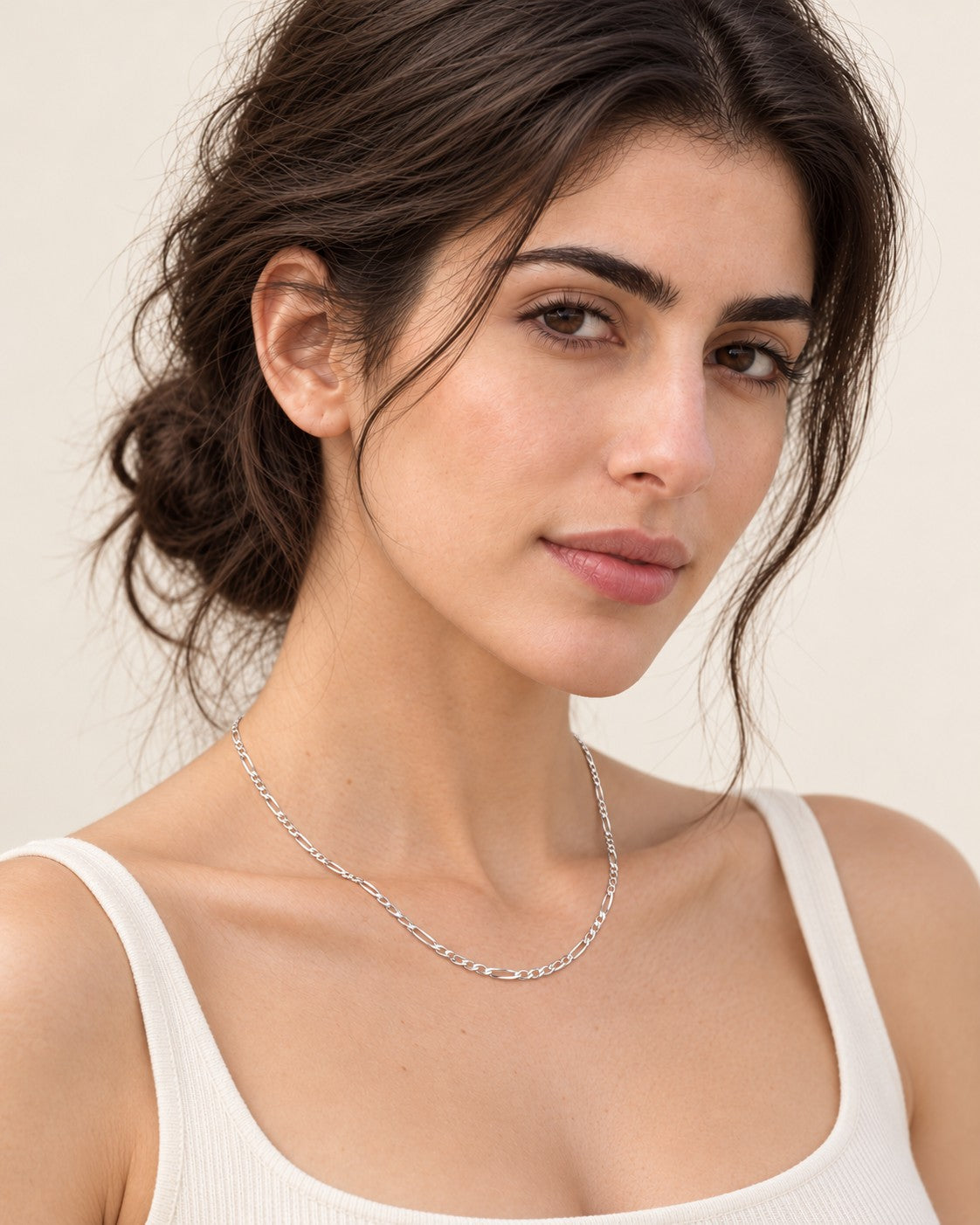 Sterling Silver Figaro Chain Necklace