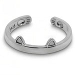 Cat Lover Set: Sleek Kitty Ring & Silver Cat Earrings Amiees