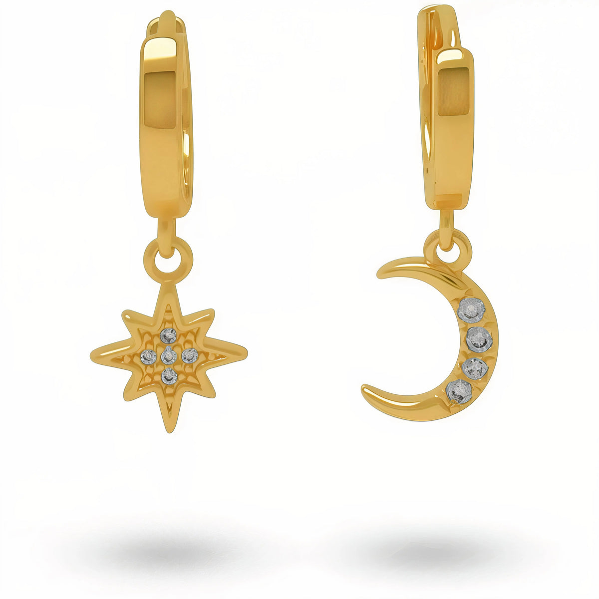 Celestial Set: Star Earrings & Sun and Moon Ring Amiees
