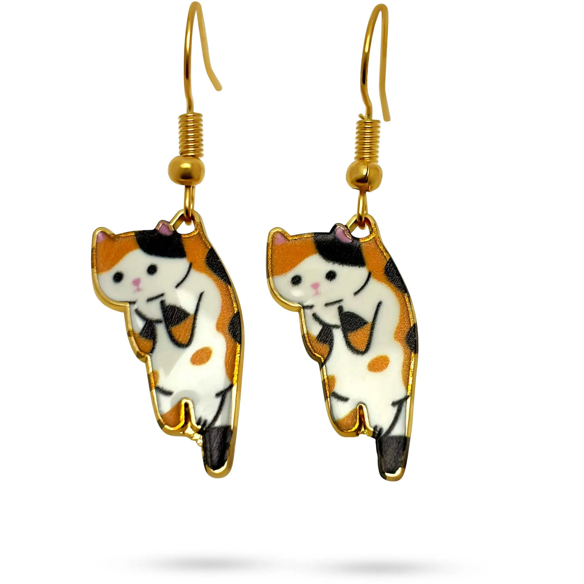 Cute Dangling Cat Earrings_Amiees