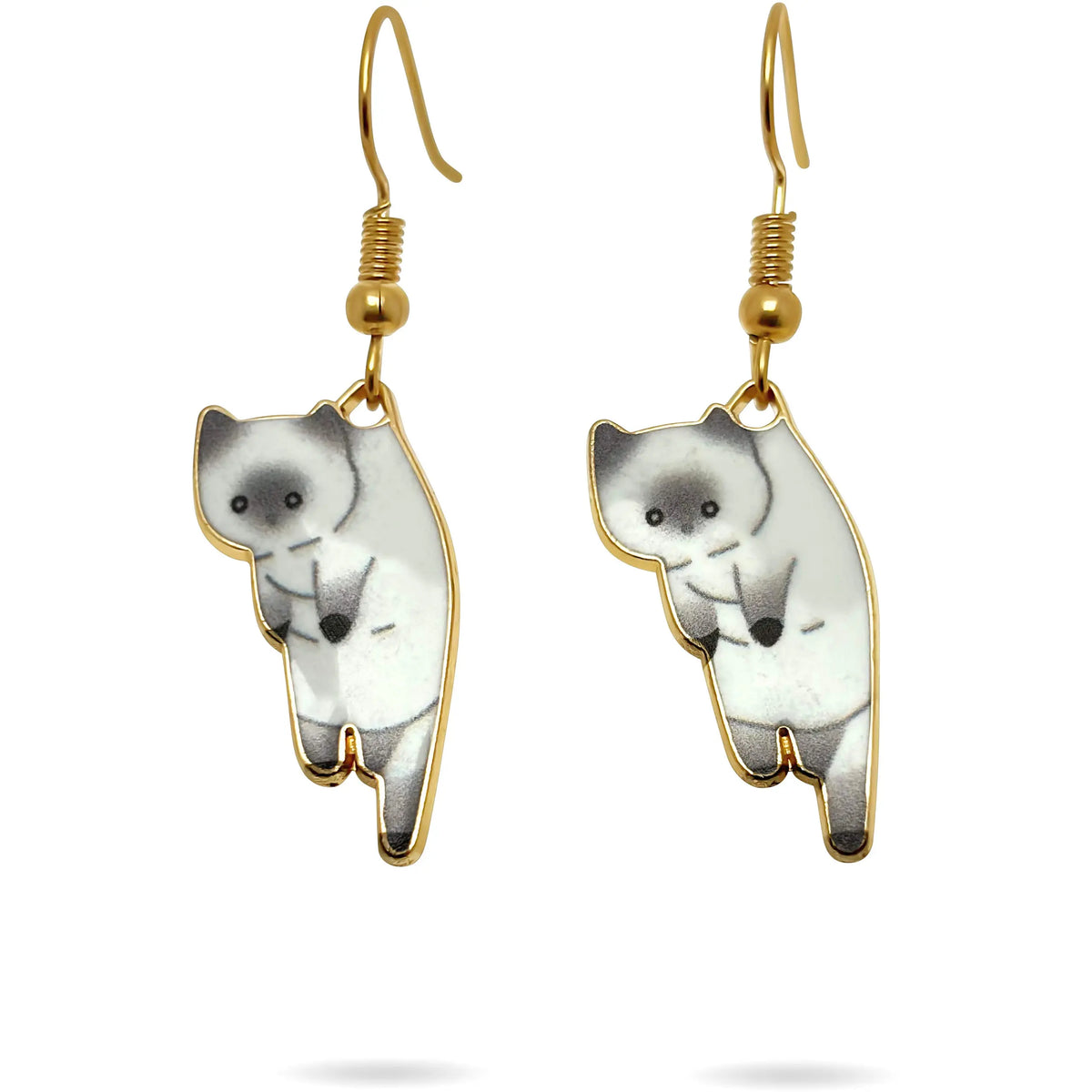 Cute Dangling Cat Earrings_Amiees