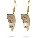 Cute Dangling Cat Earrings_Amiees