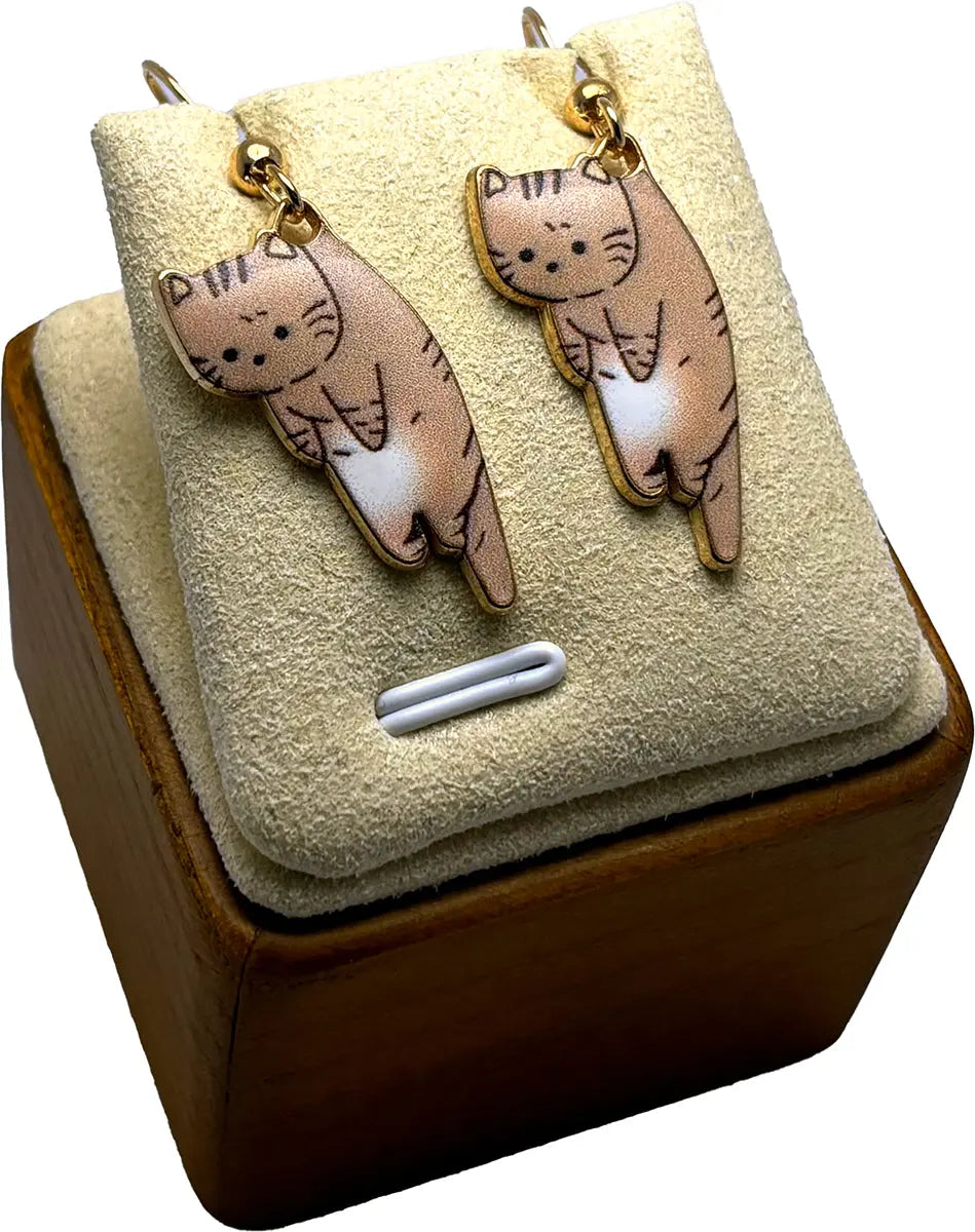 Cute Dangling Cat Earrings_Amiees