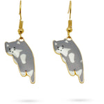 Cute Dangling Cat Earrings_Amiees