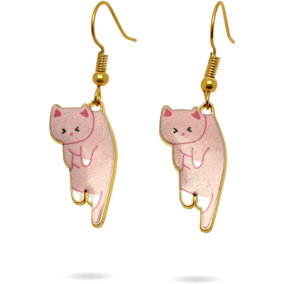 Cute Dangling Cat Earrings_Amiees