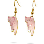 Cute Dangling Cat Earrings_Amiees