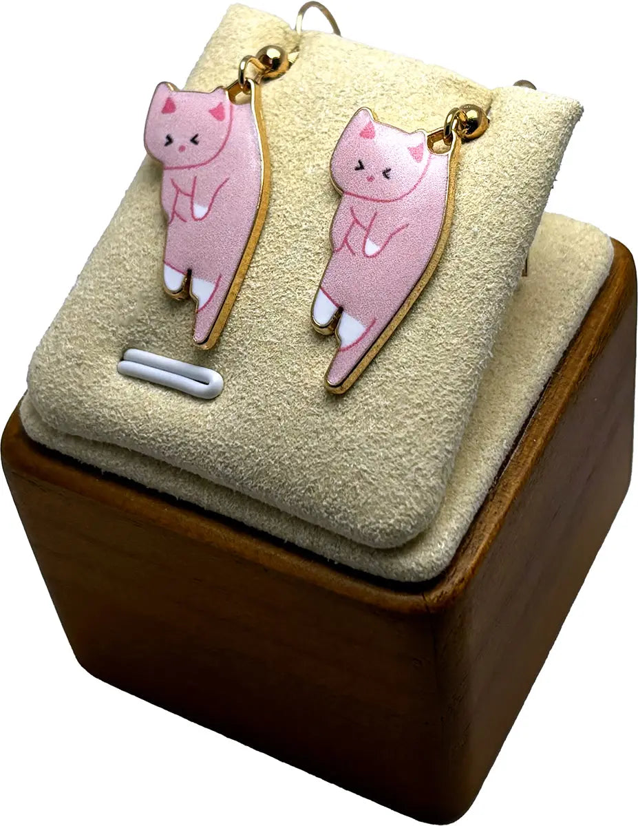 Cute Dangling Cat Earrings_Amiees