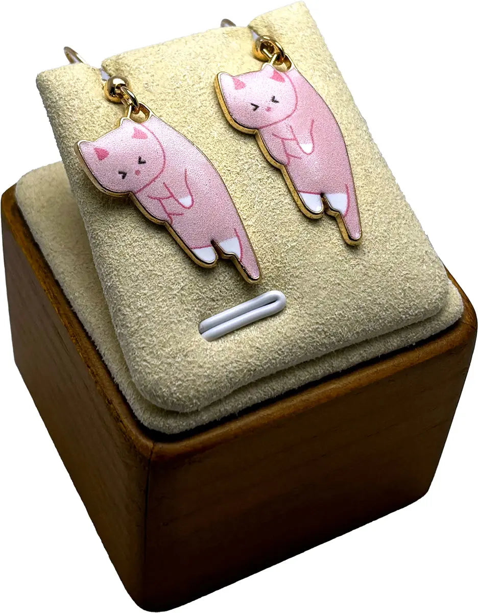 Cute Dangling Cat Earrings_Amiees