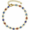Evil Eye Color Bead Bracelet - Arc en Ciel