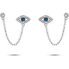 Turquoise Zircon Evil Eye Earrings