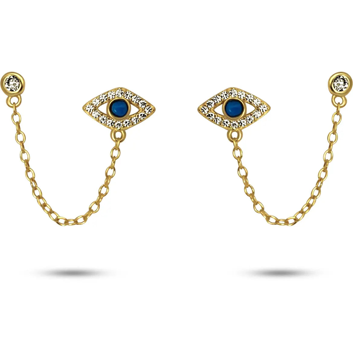 Turquoise Zircon Evil Eye Earrings Amiees