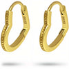 Golden Heart Huggie Earrings
