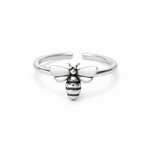 Sterling Silver Honeybee Adjustable Ring Amiees