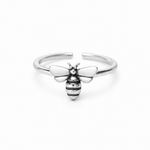 Sterling Silver Honeybee Adjustable Ring Amiees
