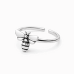 Sterling Silver Honeybee Adjustable Ring Amiees