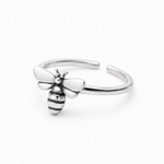 Sterling Silver Honeybee Adjustable Ring Amiees