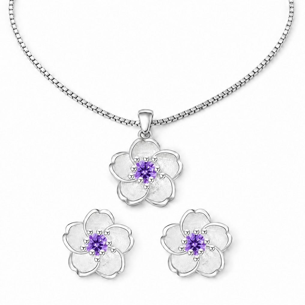 Crystal Blossom Jewelry Set Amiees