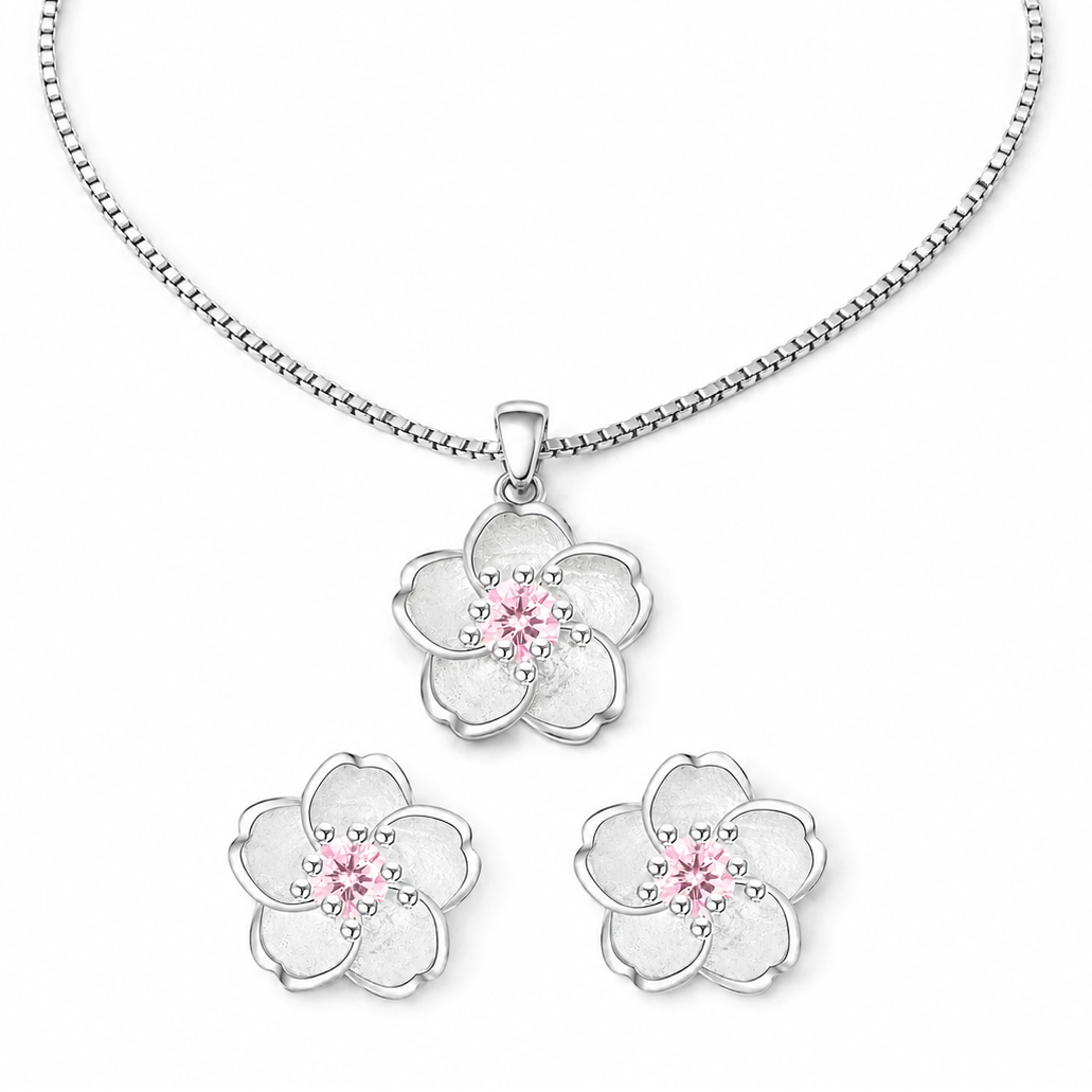 Crystal Blossom Jewelry Set Amiees
