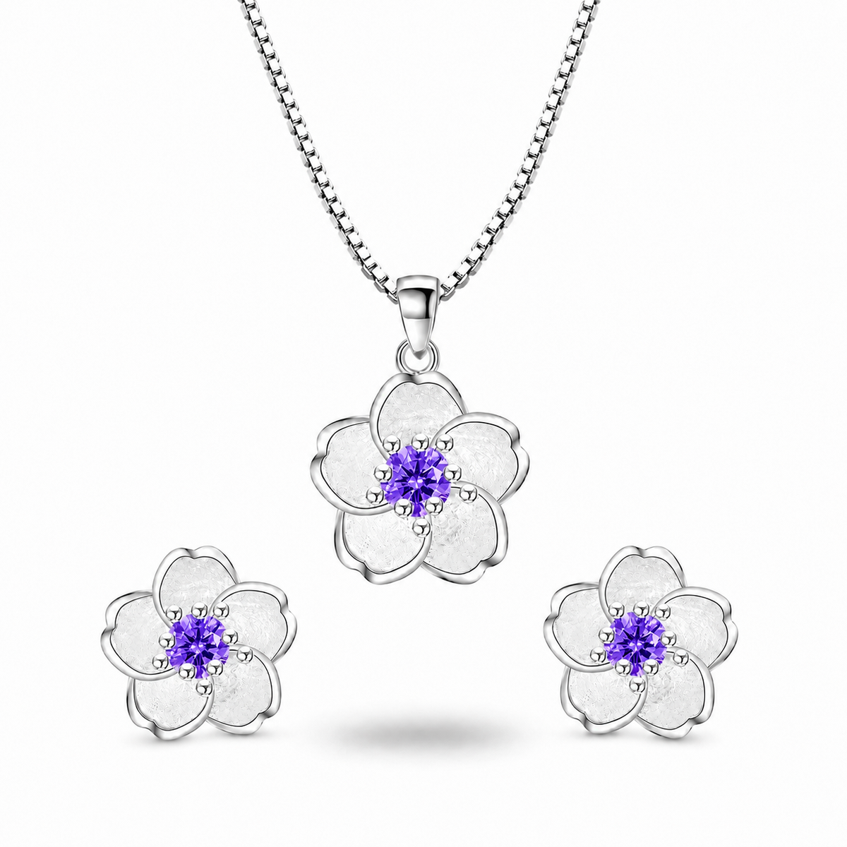 Crystal Blossom Jewelry Set Amiees