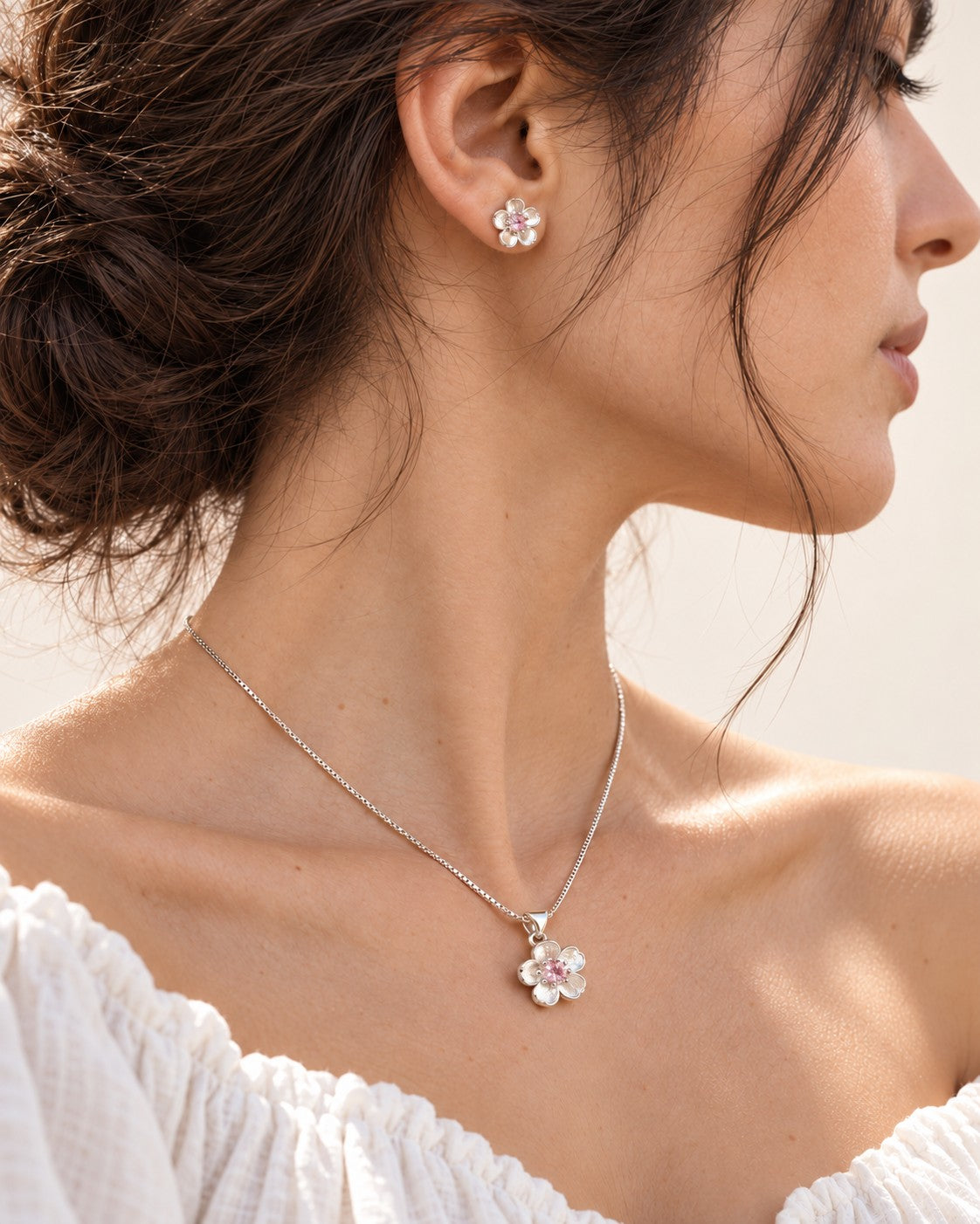 Crystal Blossom Jewelry Set