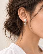 Silver Cat Earrings