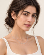 Sterling Silver Figaro Chain Necklace