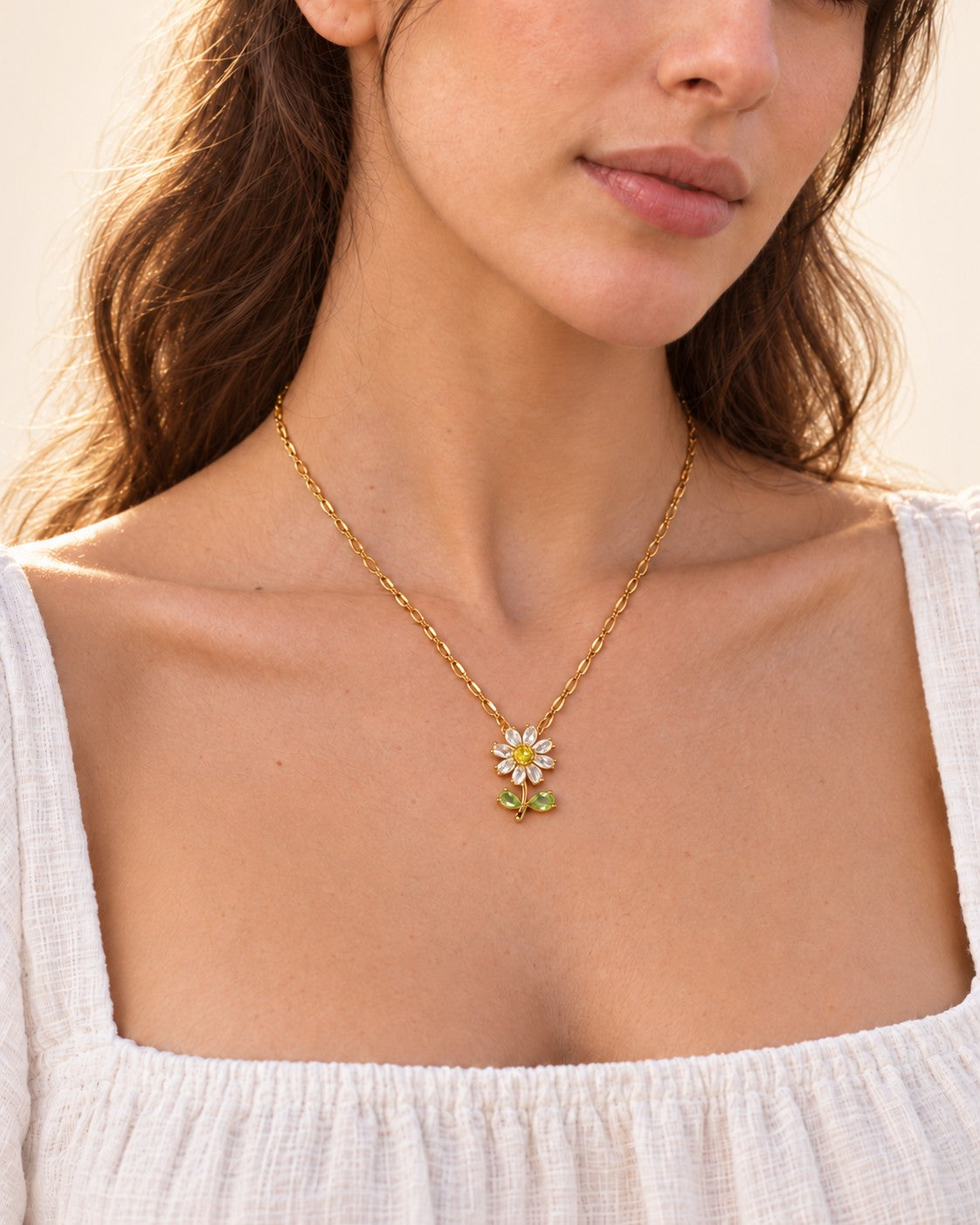 Sunflower Pendant Necklace