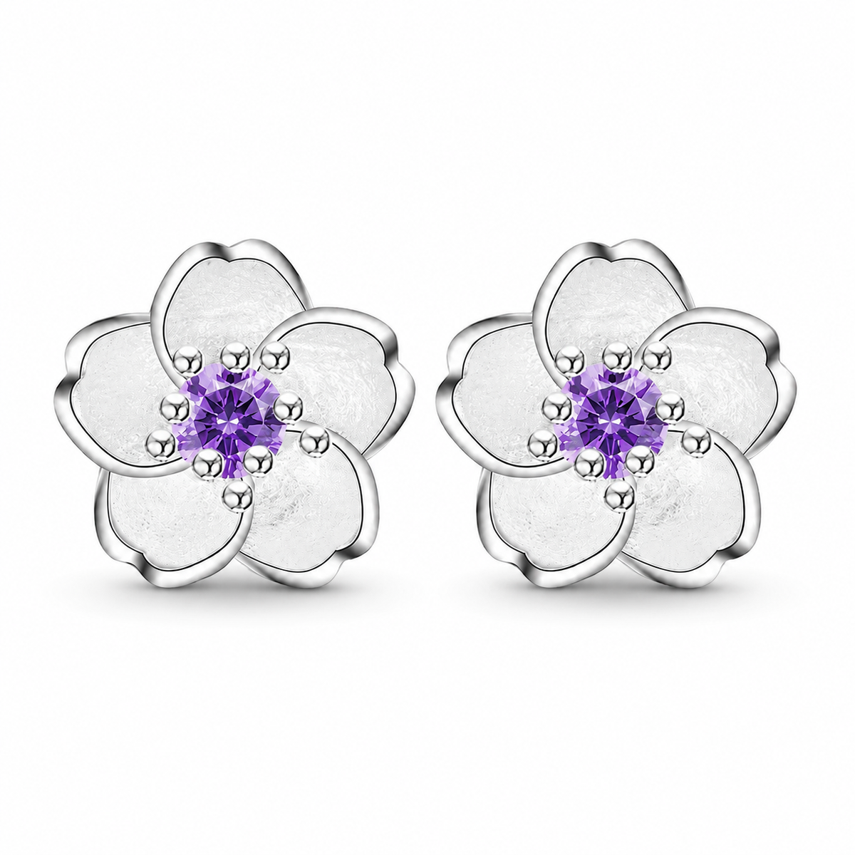 Crystal Blossom Stud Earrings Amiees