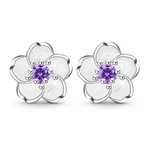 Crystal Blossom Stud Earrings Amiees